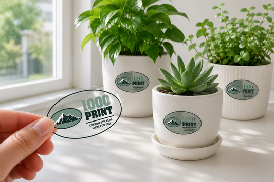 Custom Oval Clear Stickers | 1000 Print
