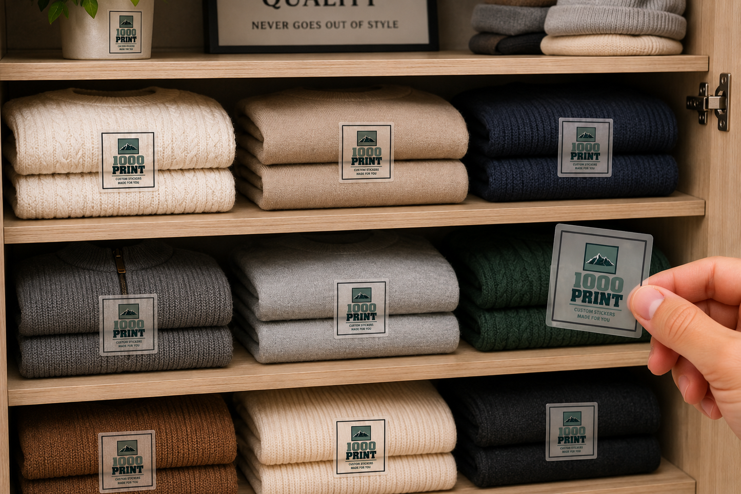 Custom Square Clear Sheet Labels | 1000 Print