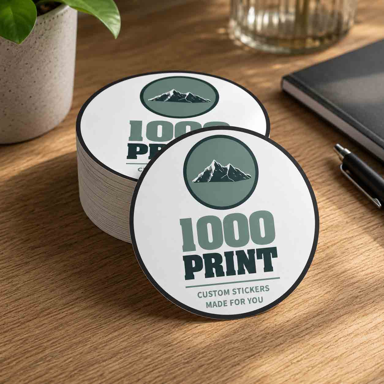 Custom Circle Round Sticker Singles | 1000 Print