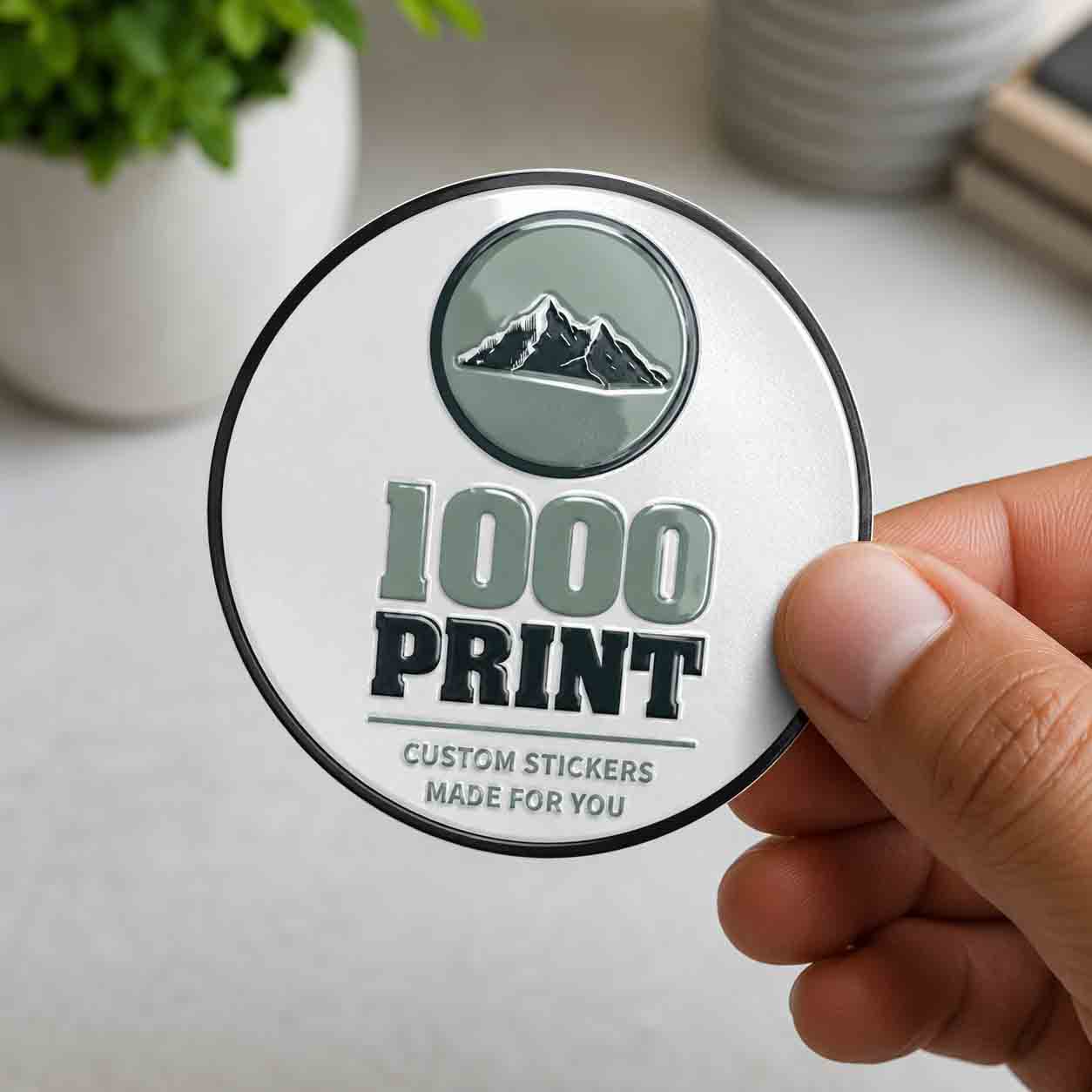 Custom Circle Spot UV Stickers | 1000 Print