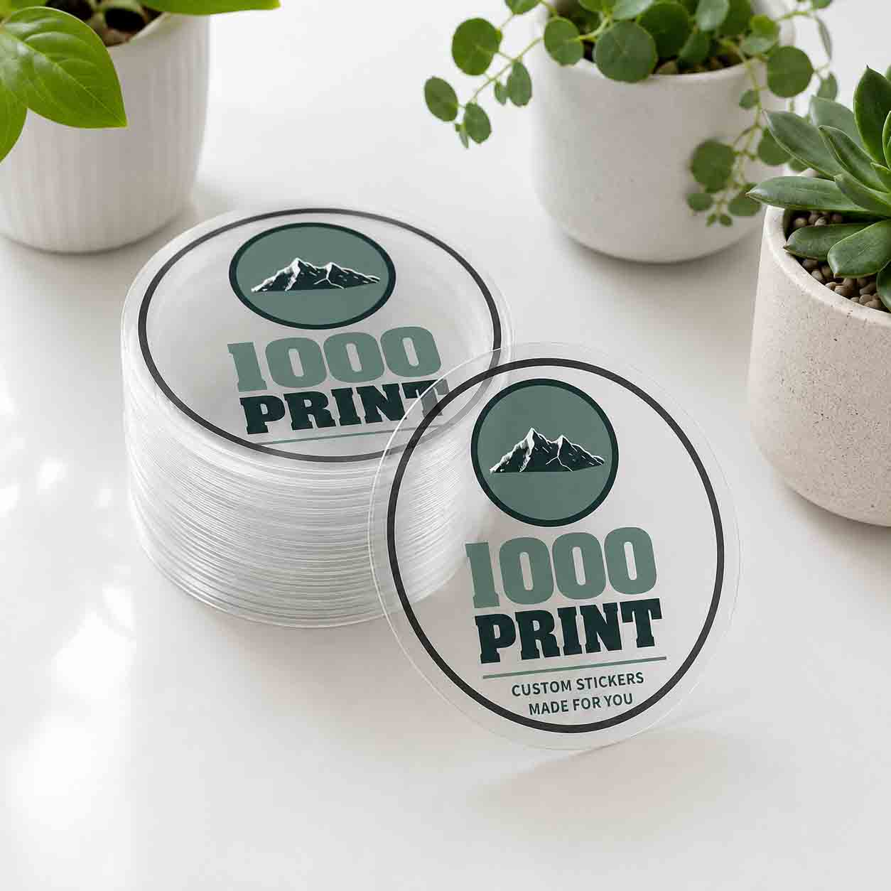 Custom Circle Clear Stickers | 1000 Print