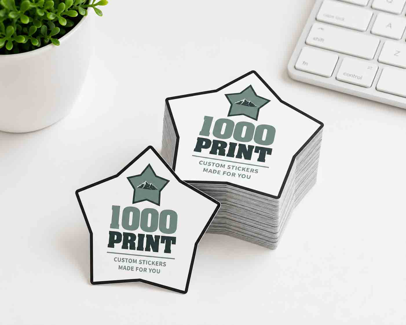 Custom Shape Sticker Singles | 1000 Print