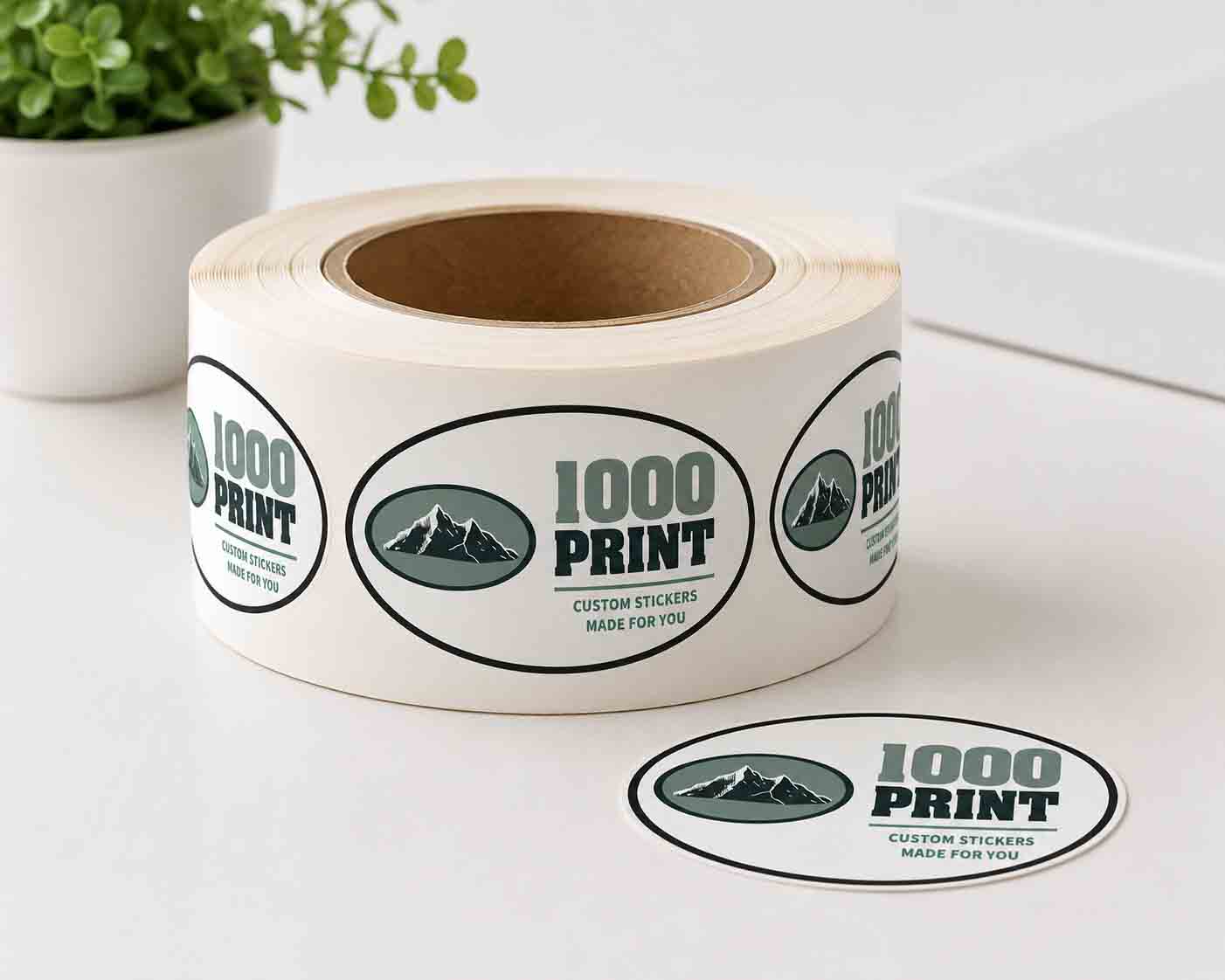 Custom Oval Roll Label Stickers | 1000 Print