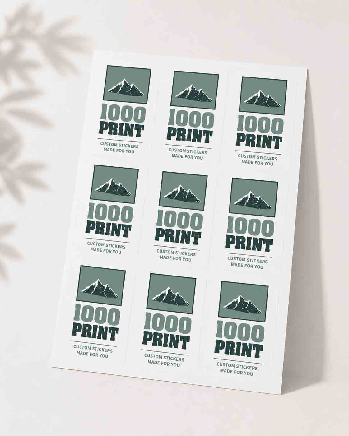 Custom Rectangle Sheet Stickers | 1000 Print