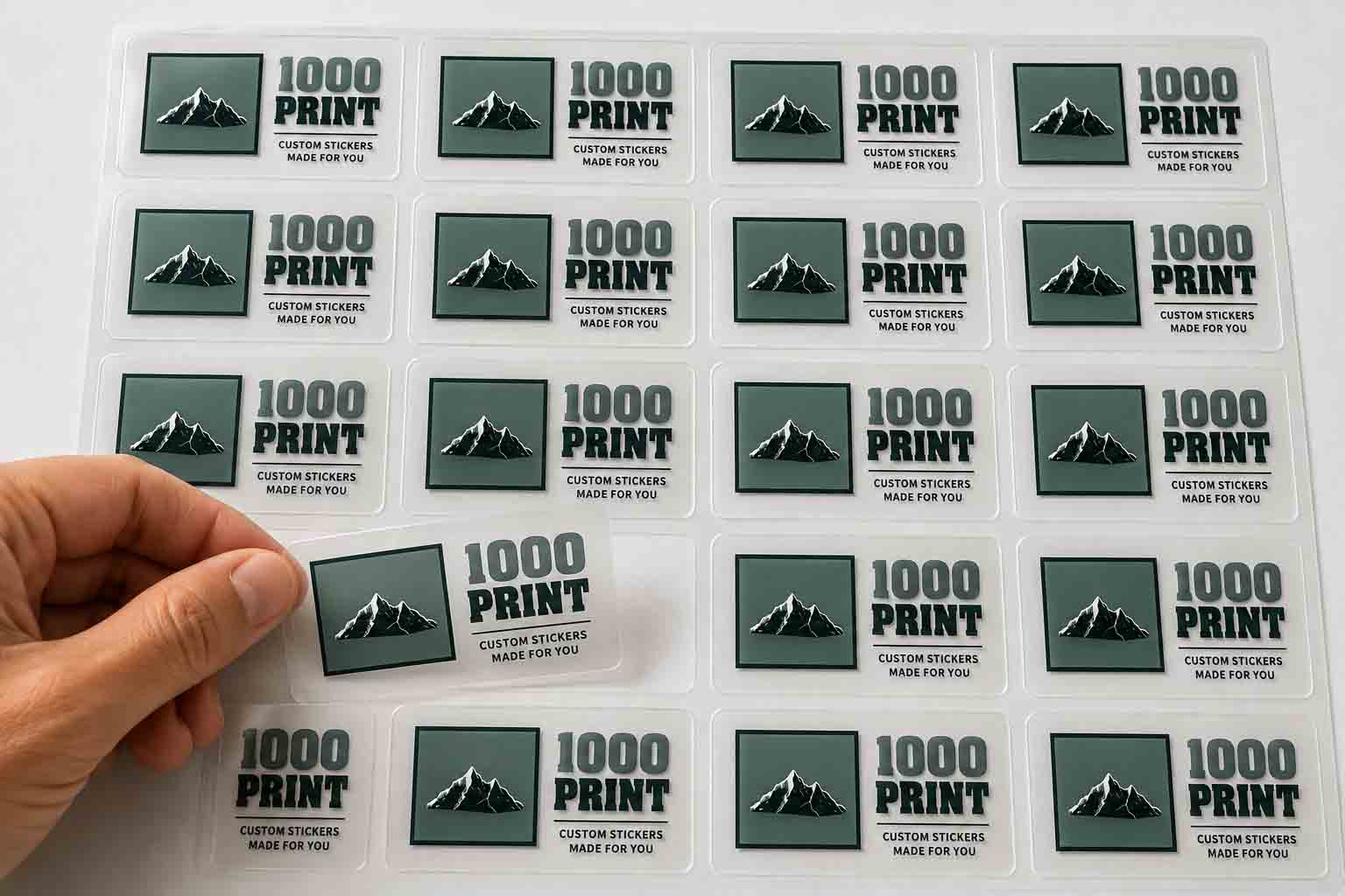 Custom Rectangle Clear Stickers | 1000 Print
