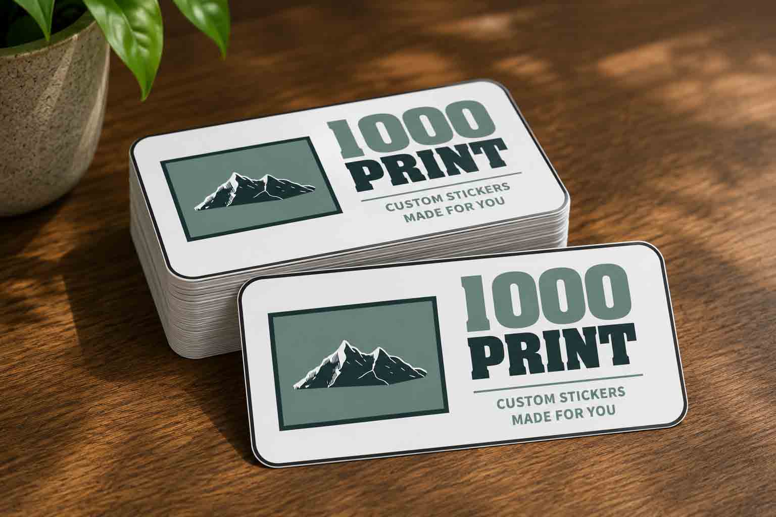 Custom Rounded Rectangle Sticker Singles | 1000 Print