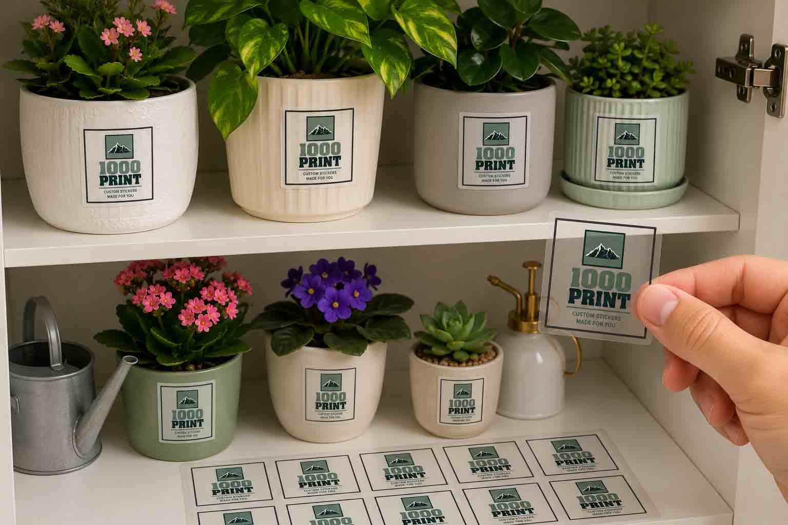 Custom Square Clear Sheet Labels | 1000 Print