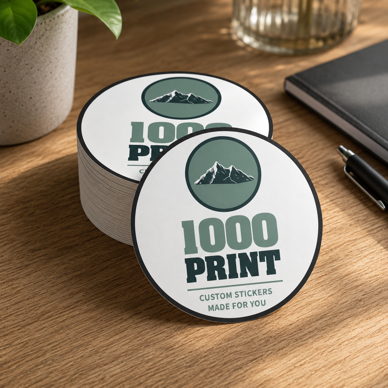 Custom Circle Round Sticker Singles | 1000 Print