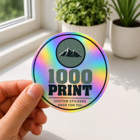 Custom Circle Holographic Stickers | 1000 Print (Colour)