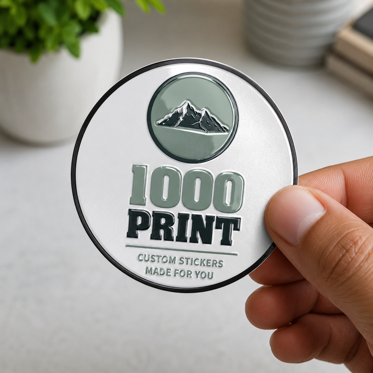 Custom Circle Spot UV Stickers | 1000 Print