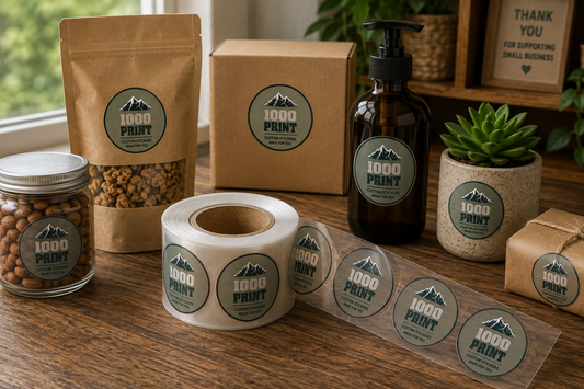 Custom Clear Roll Labels Stickers | 1000 Print