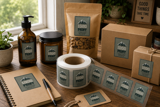 Custom Clear Roll Labels Stickers | 1000 Print