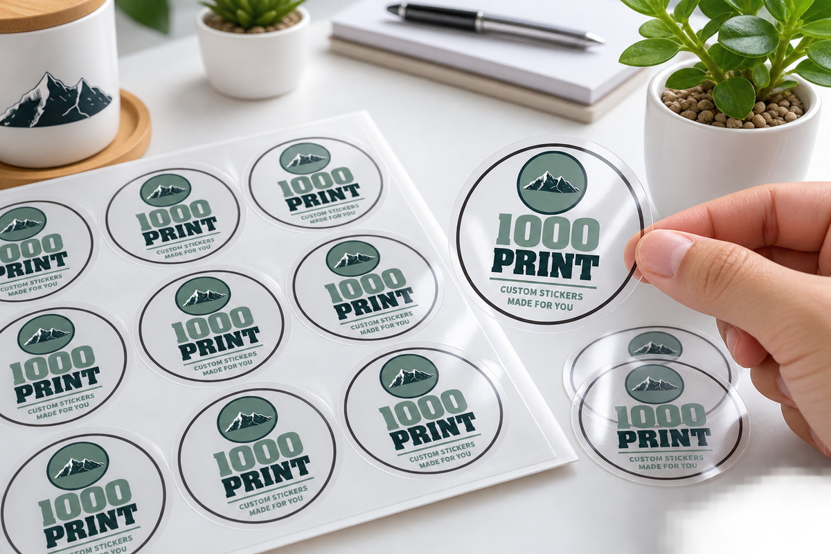 Custom Circle Clear Sheet Labels | 1000 Print