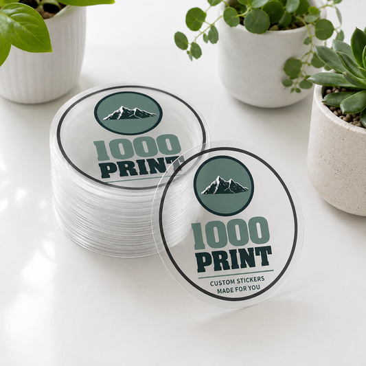 Custom Circle Clear Stickers | 1000 Print