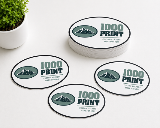 Custom Oval Sticker Singles | 1000 Print