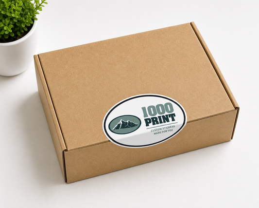 Custom Oval Sticker Singles | 1000 Print