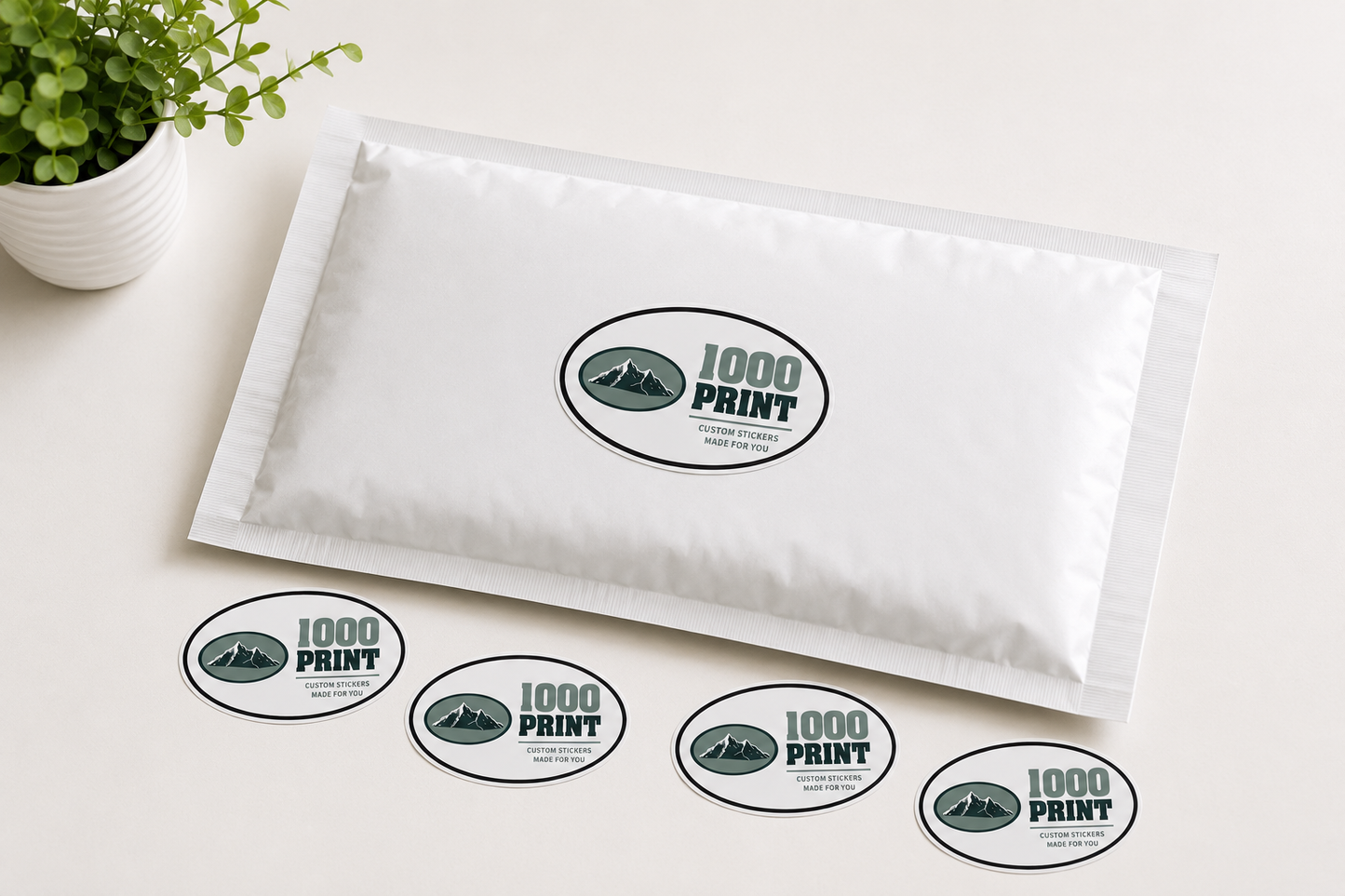 Custom Oval Sticker Singles | 1000 Print