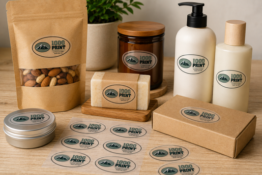 Custom Oval Clear Sheet Labels | 1000 Print
