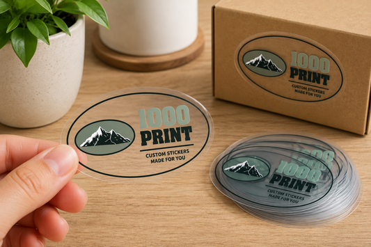 Custom Oval Clear Stickers | 1000 Print