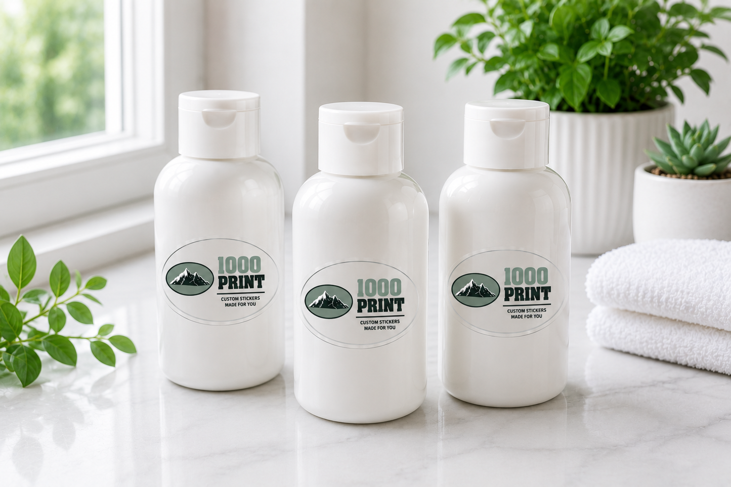 Custom Oval Clear Stickers | 1000 Print
