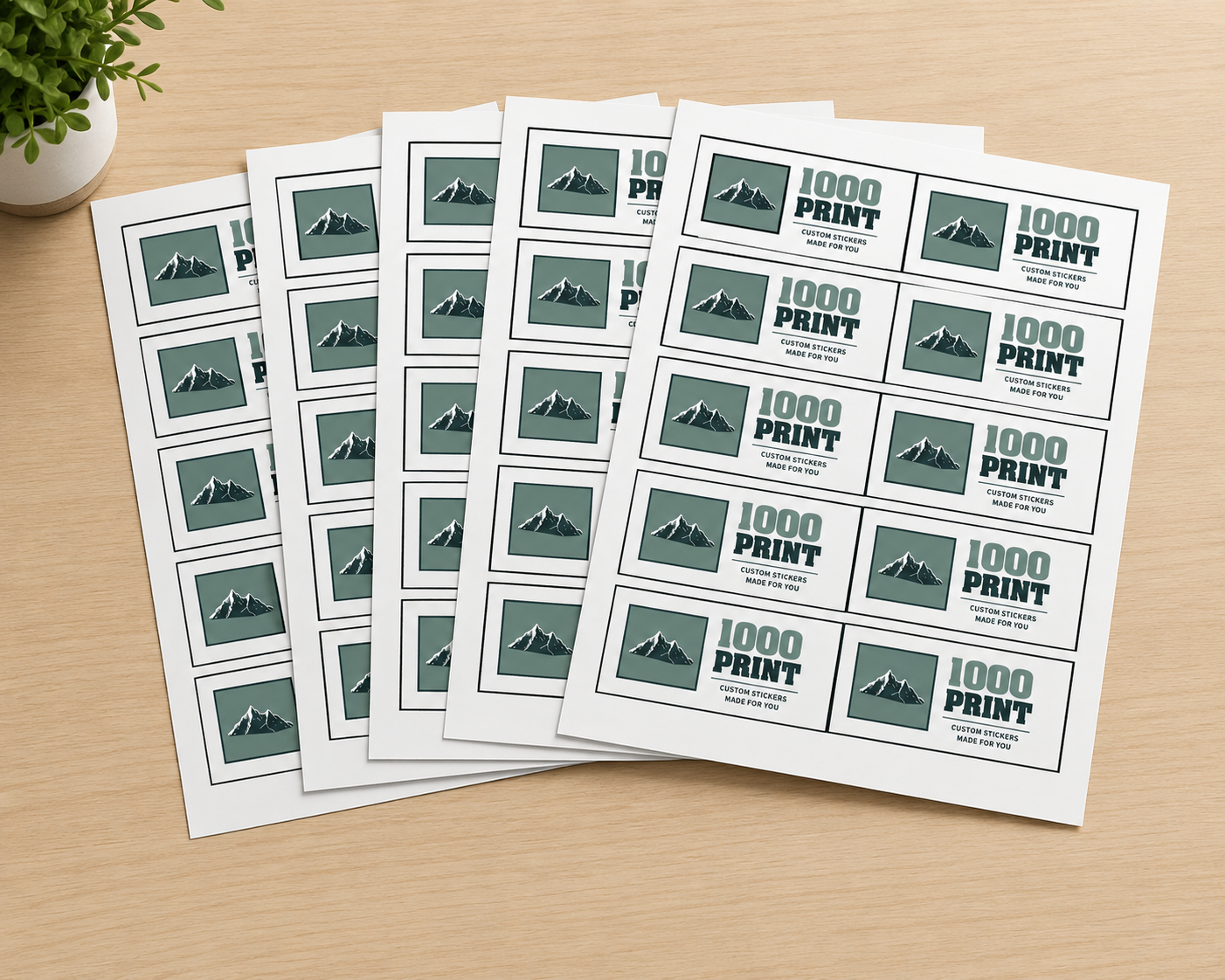 Custom Rectangle Sheet Stickers | 1000 Print