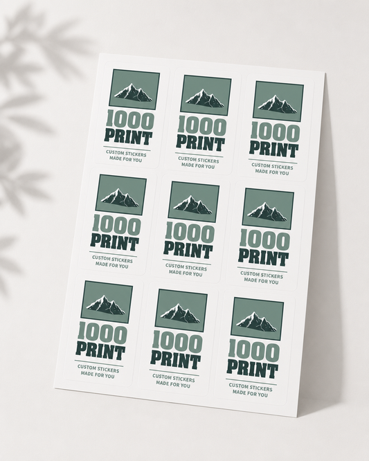 Custom Rectangle Sheet Stickers | 1000 Print