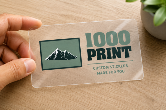 Custom Rectangle Clear Sheet Labels | 1000 Print