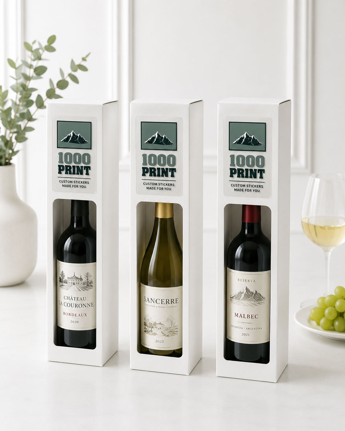 Custom Rectangle Clear Sheet Labels | 1000 Print