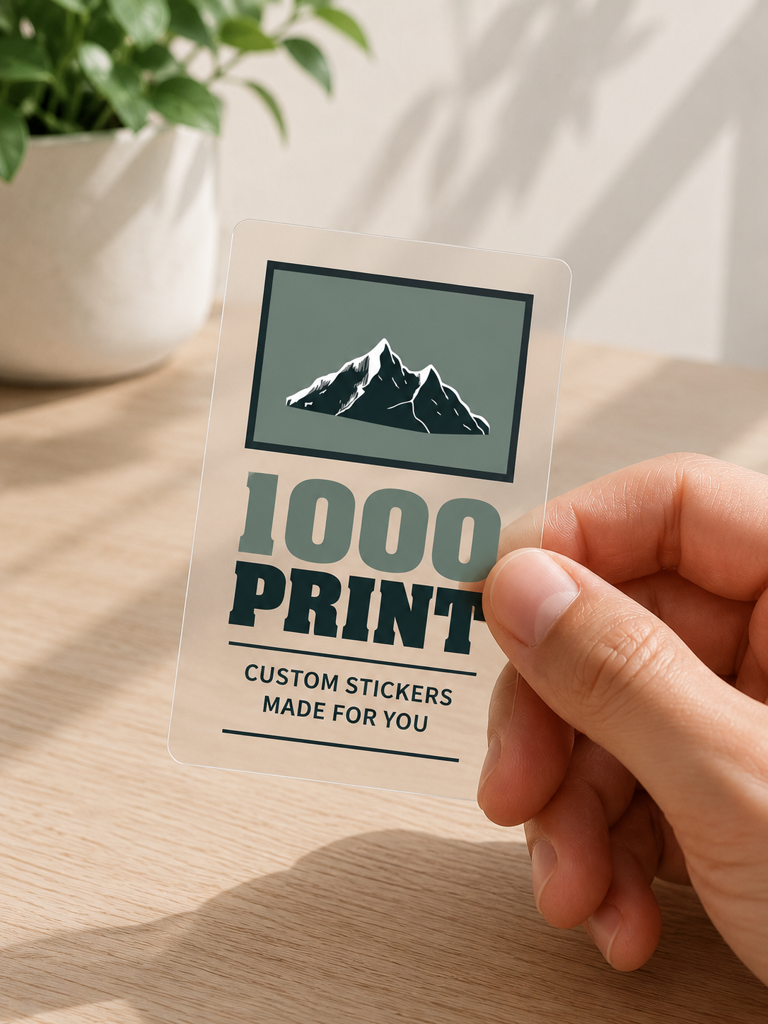 Custom Rectangle Clear Sheet Labels | 1000 Print