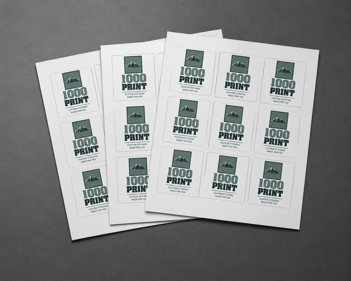 Custom Rounded Square Sheet Stickers  | 1000 Print