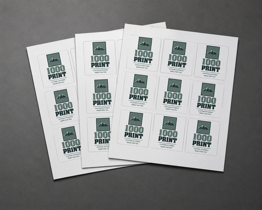 Custom Rounded Square Sheet Stickers  | 1000 Print