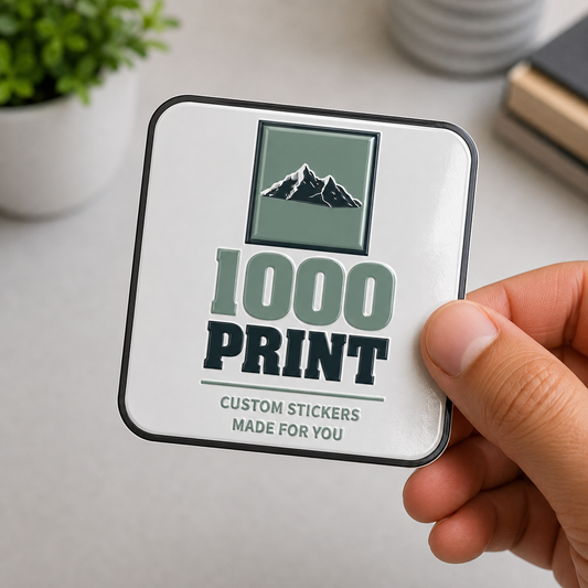 Custom Rounded Square Spot UV Stickers | 1000 Print