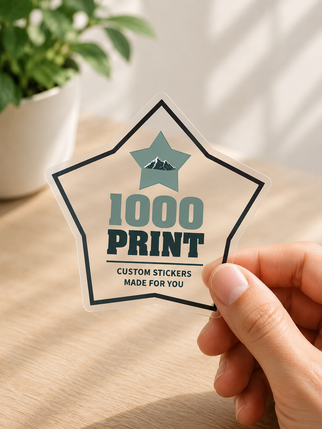 Custom Shape Clear Stickers | 1000 Print
