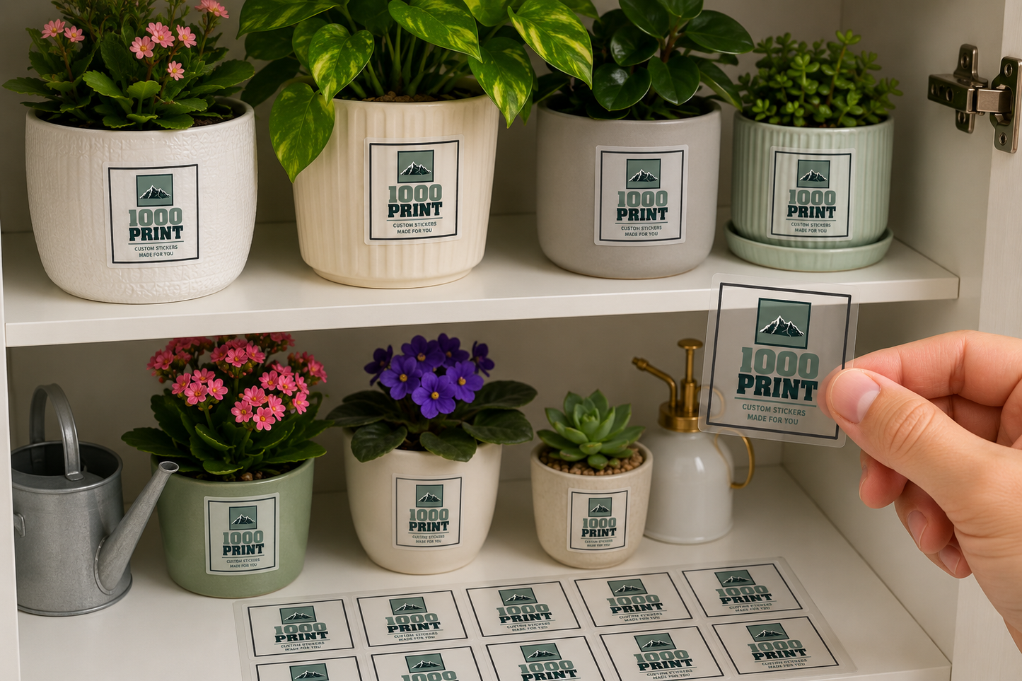 Custom Square Clear Sheet Labels | 1000 Print