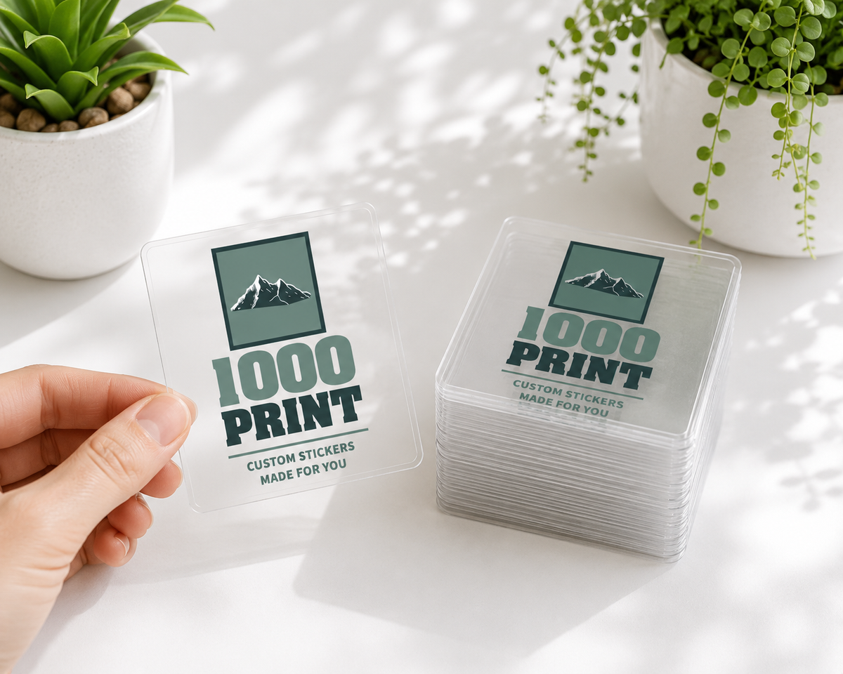 Custom Square Clear Stickers | 1000 Print