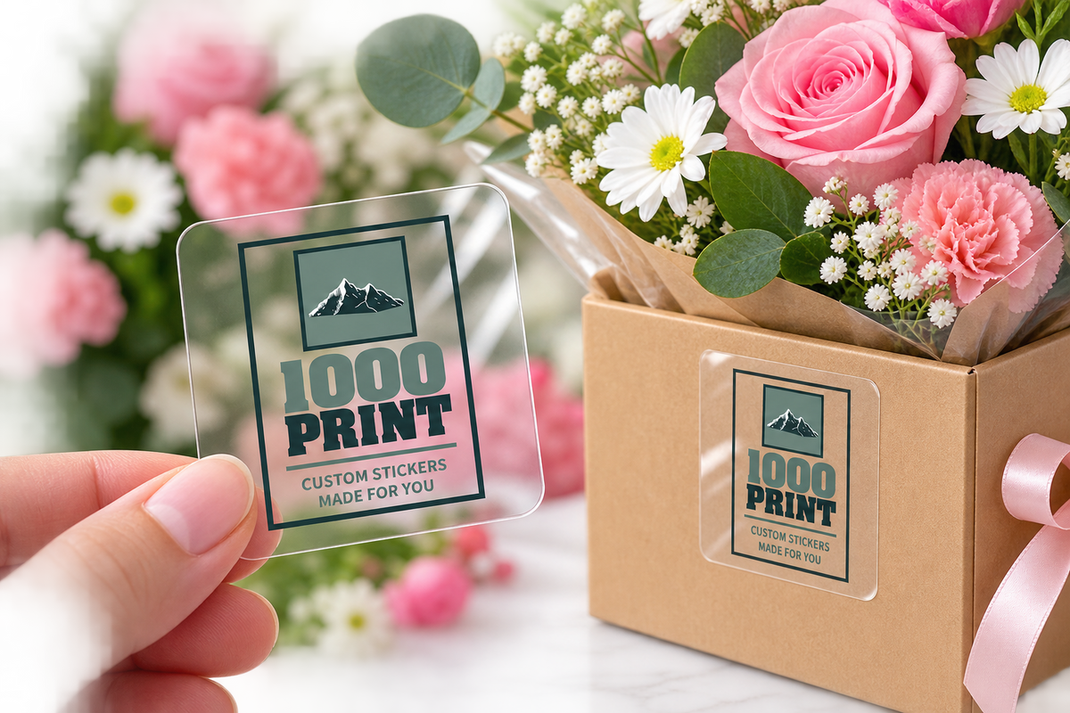 Custom Square Clear Stickers | 1000 Print